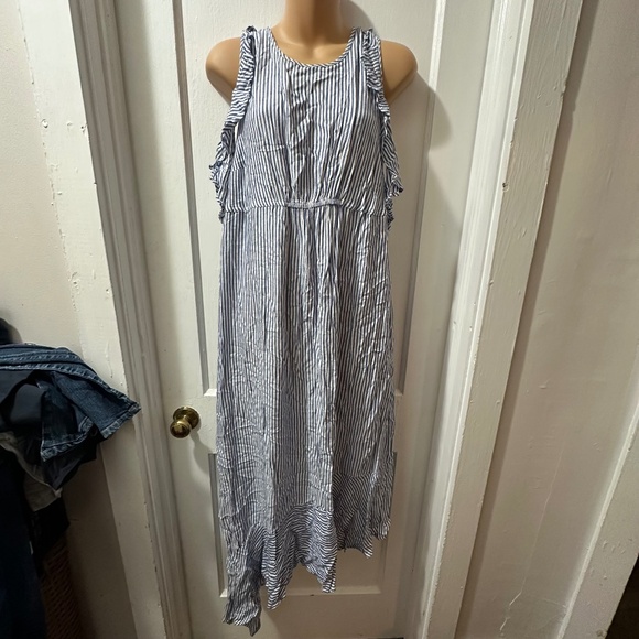 Isabel Maternity by Ingrid and Isabel Blue and White Striped Dress in S - Picture 1 of 2